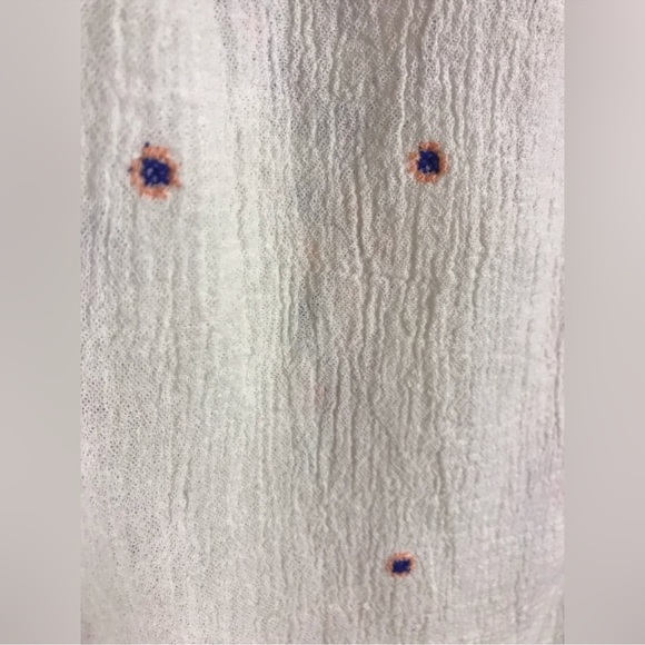 New Roberta Roller Rabbit Women's Peasant Blouse 100% Cotton Beachy Tunic Medium - Picture 11 of 13